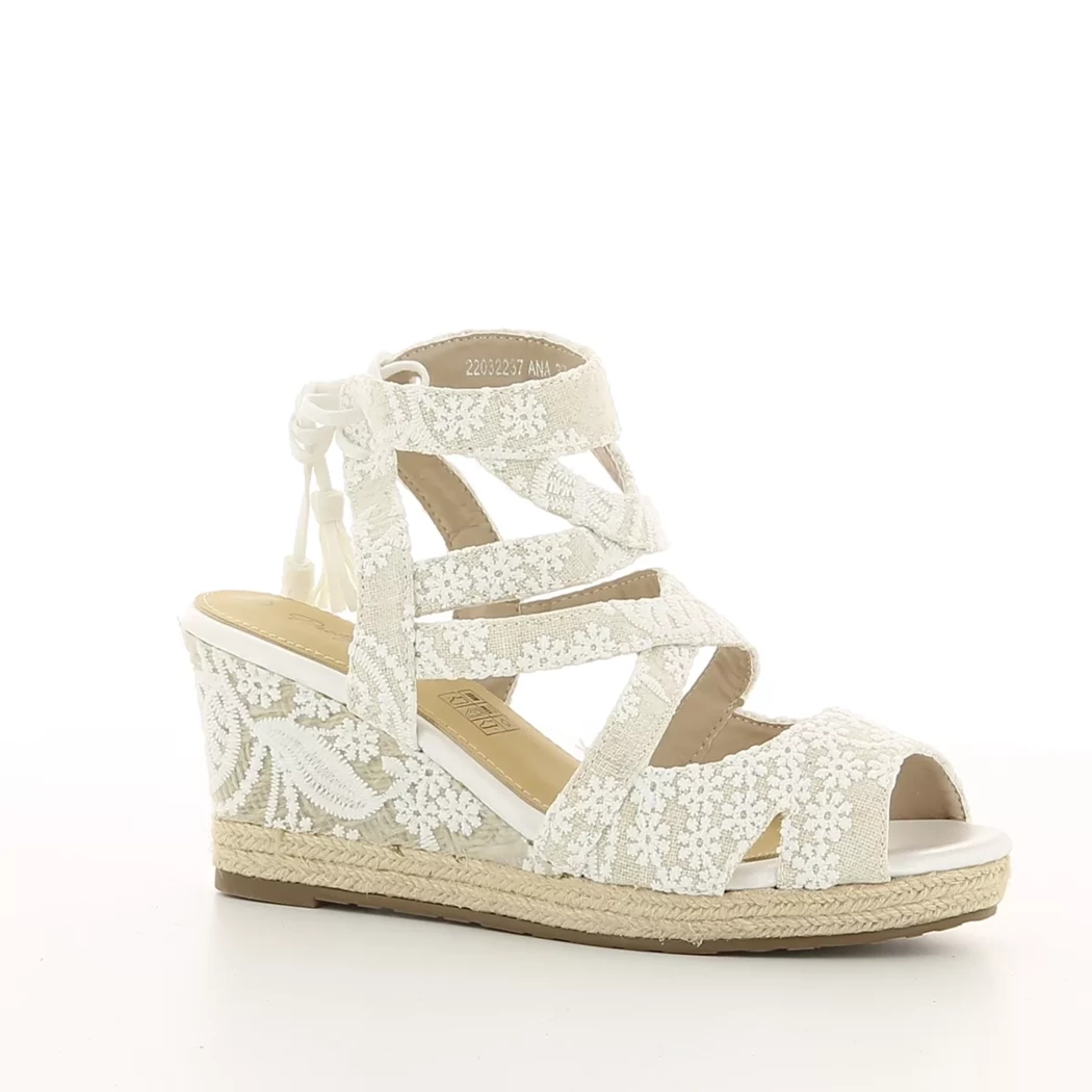 Image (1) de la chaussures Pretty Stories - Sandales et Nu-Pieds Blanc en Textile