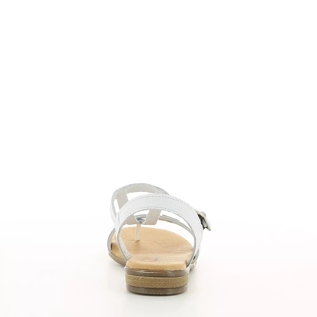 Image (3) de la chaussures Simplement B - Sandales et Nu-Pieds Blanc en Cuir
