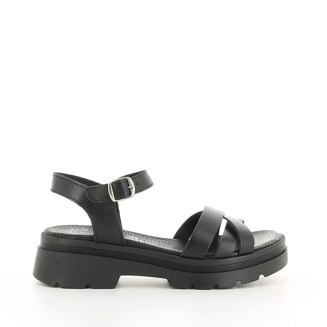 Image (2) de la chaussures Free Monday - Sandales et Nu-Pieds Noir en Cuir