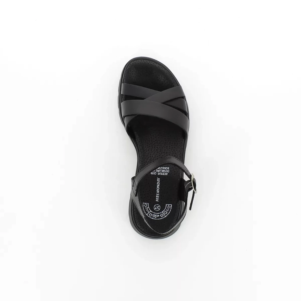 Image (6) de la chaussures Free Monday - Sandales et Nu-Pieds Noir en Cuir