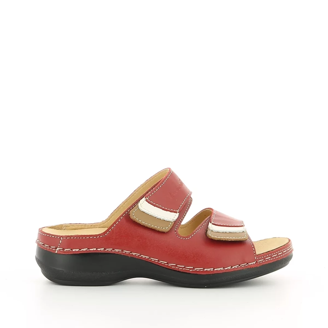 Image (2) de la chaussures Valmonte - Mules et Sabots Rouge en Cuir