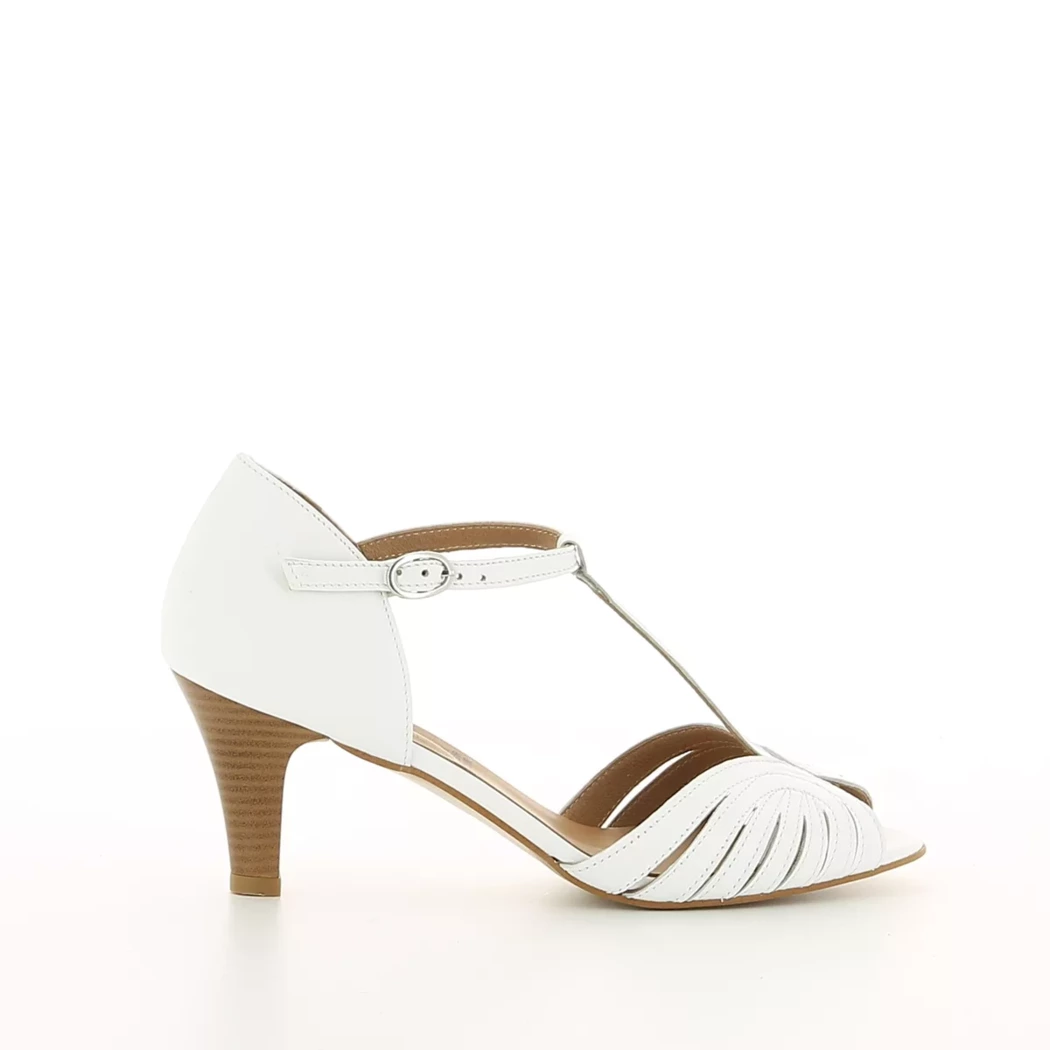 Image (2) de la chaussures Les Fees de Bengale - Sandales et Nu-Pieds Blanc en Cuir