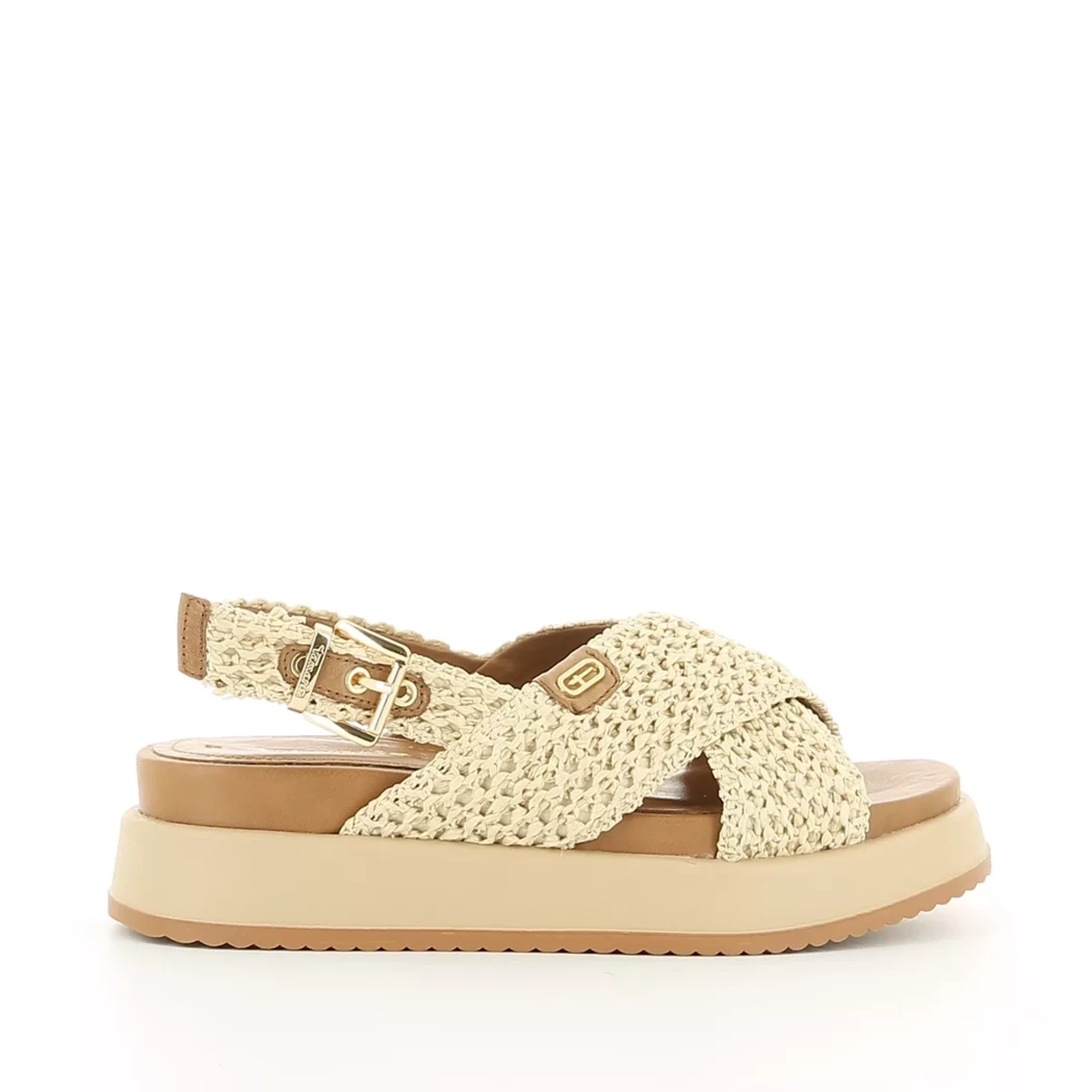 Image (2) de la chaussures Tamaris - Sandales et Nu-Pieds Beige en Textile