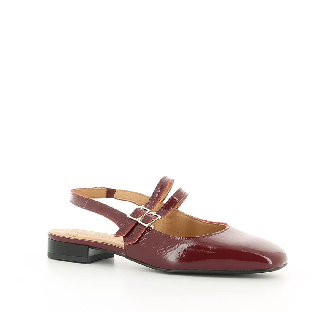 Image (1) de la chaussures Les Fees de Bengale - Escarpins Bordeaux en Cuir vernis