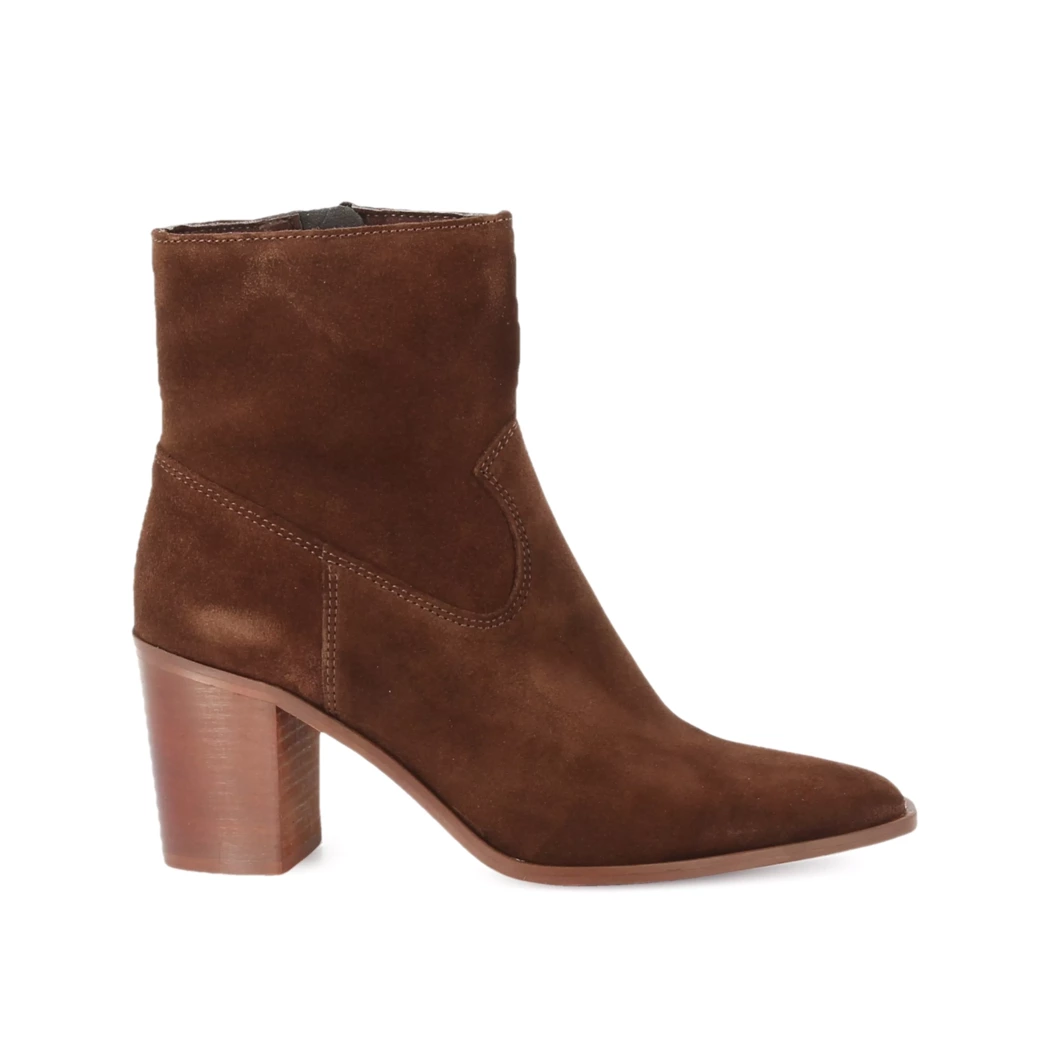 Image (2) de la chaussures Les Fees de Bengale - Boots Marron en Cuir nubuck