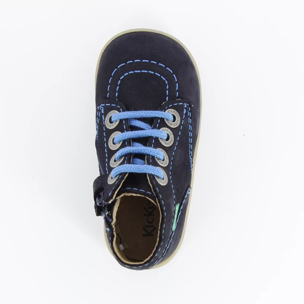 Image (6) de la chaussures Kickers - Bottines Bleu en Cuir nubuck