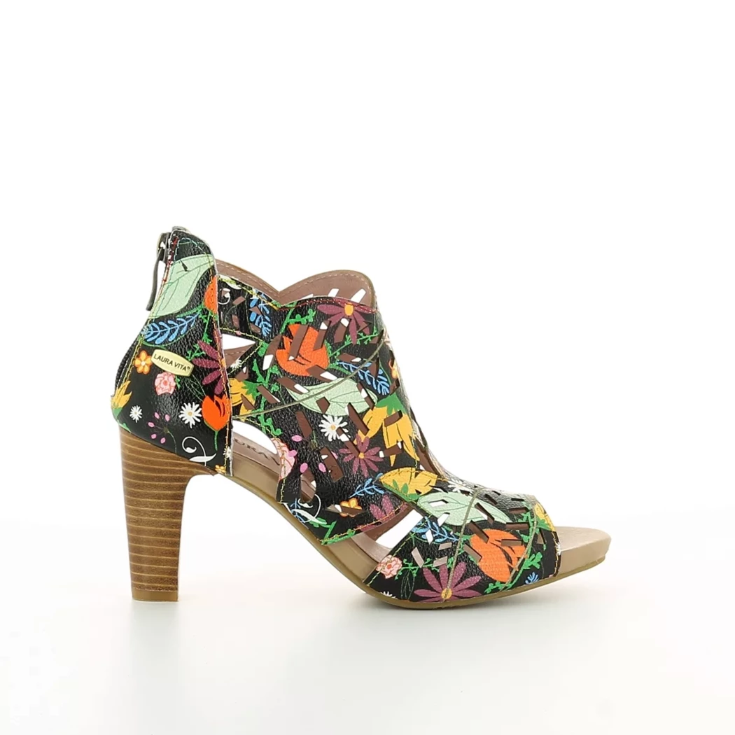 Image (2) de la chaussures Laura Vita - Sandales et Nu-Pieds Noir en Cuir