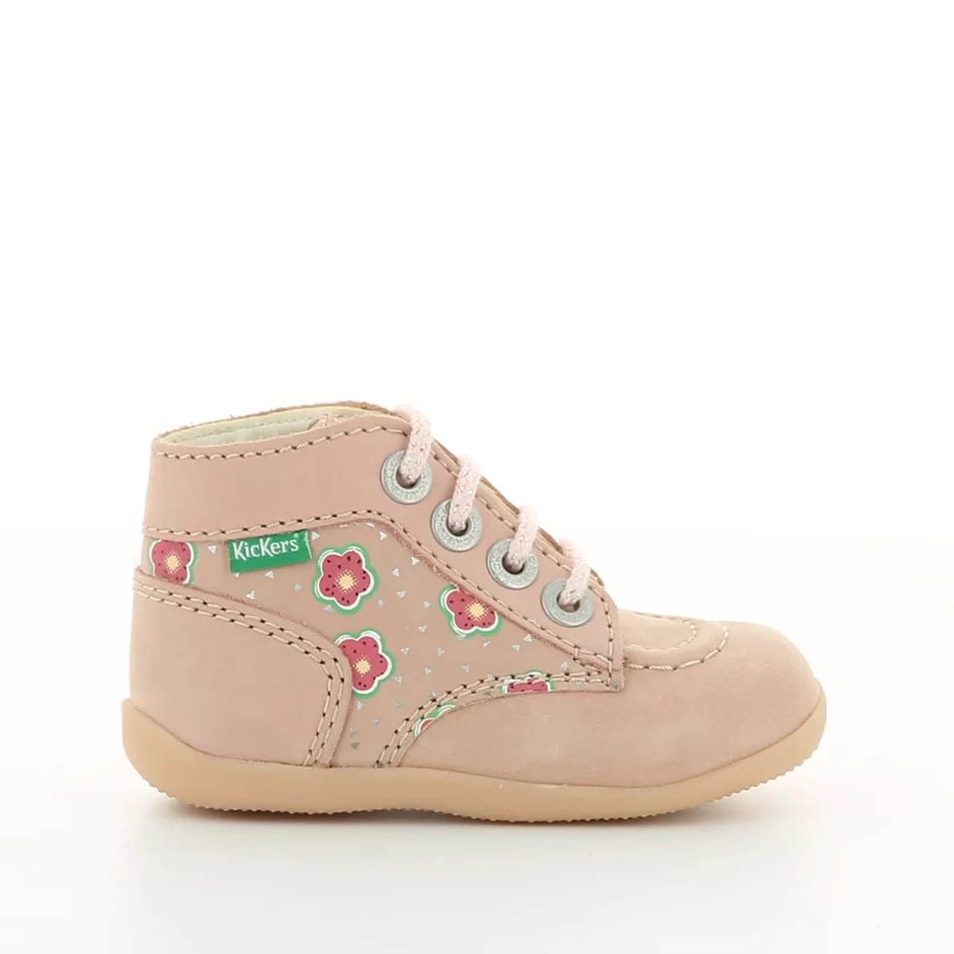 Image (2) de la chaussures Kickers - Bottines Rose en Cuir nubuck