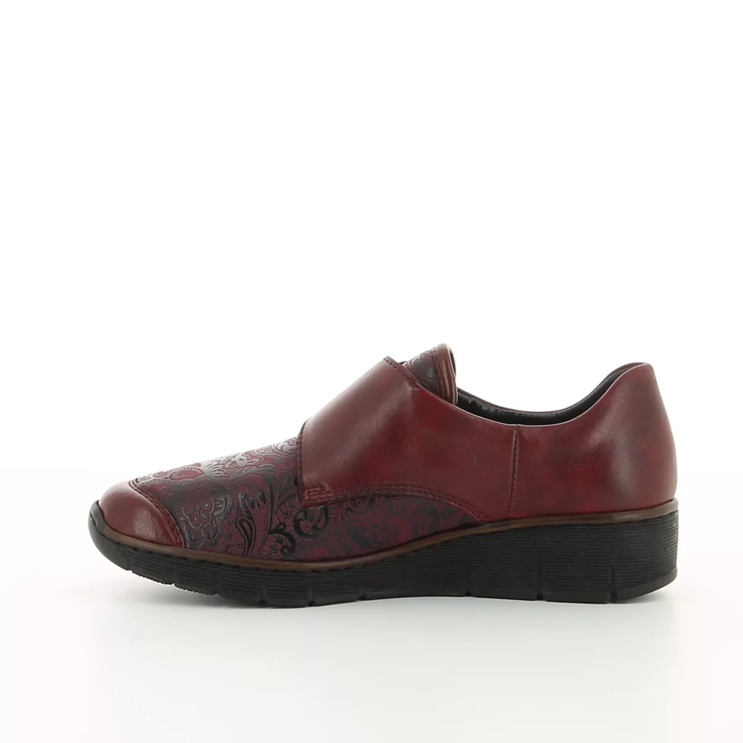 Image (4) de la chaussures Rieker - Chaussures à velcro Bordeaux en Cuir et textile