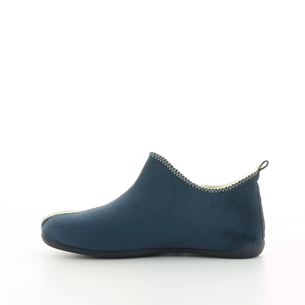Image (4) de la chaussures La Maison de l'Espadrille - Pantoufles et Chaussons Bleu en Cuir nubuck