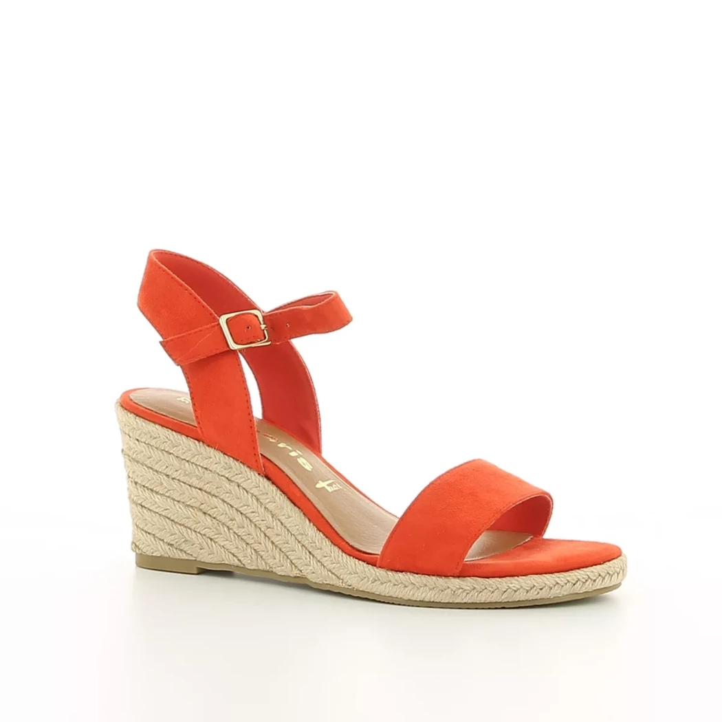 Image (1) de la chaussures Tamaris - Sandales et Nu-Pieds Orange en Cuir synthétique