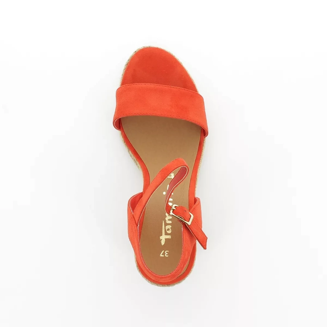Image (6) de la chaussures Tamaris - Sandales et Nu-Pieds Orange en Cuir synthétique