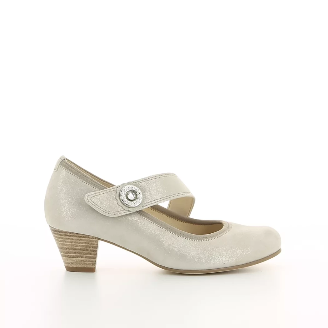 Image (2) de la chaussures Gabor - Escarpins Taupe en Cuir nubuck