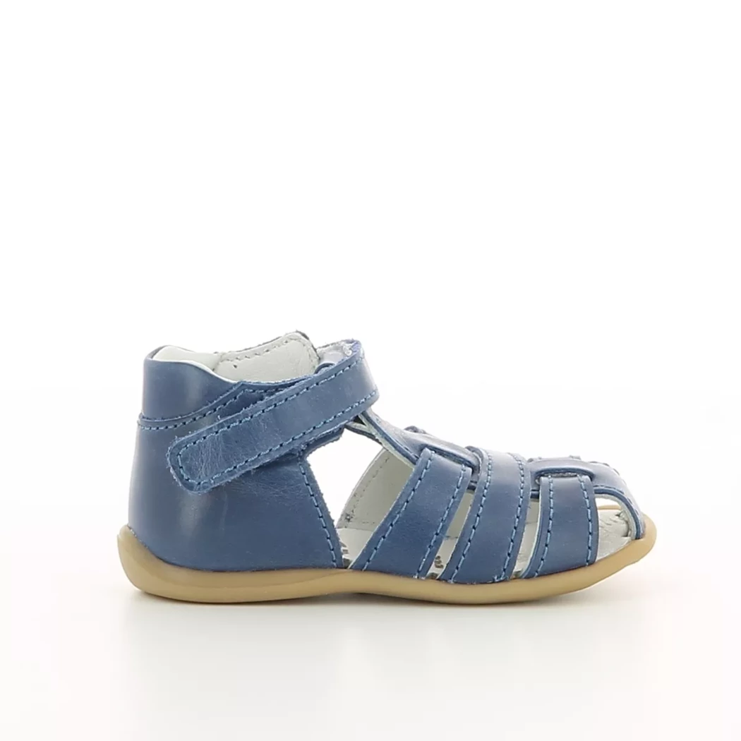 Image (2) de la chaussures Bellamy - Sandales et Nu-Pieds Bleu en Cuir