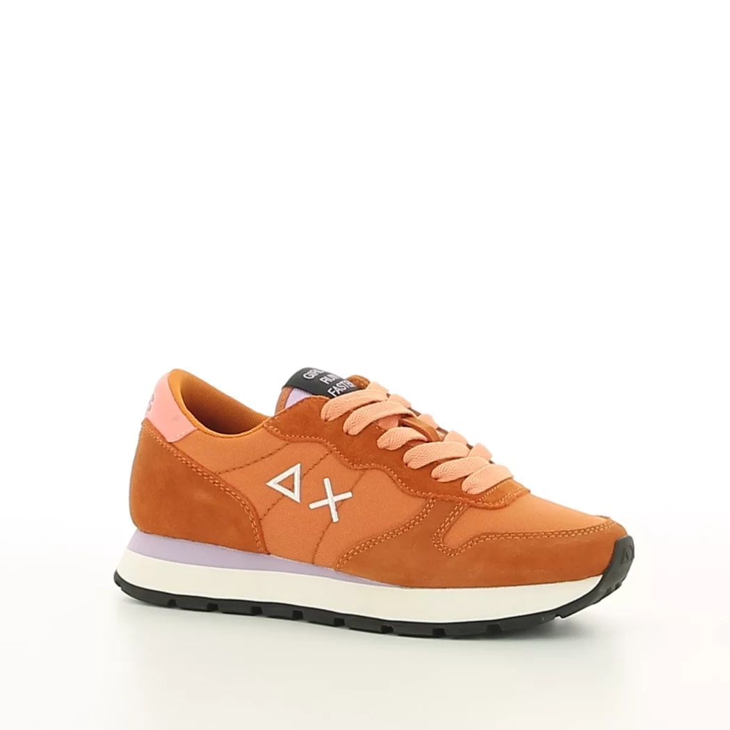 Image (1) de la chaussures Sun68 - Baskets Orange en Cuir nubuck