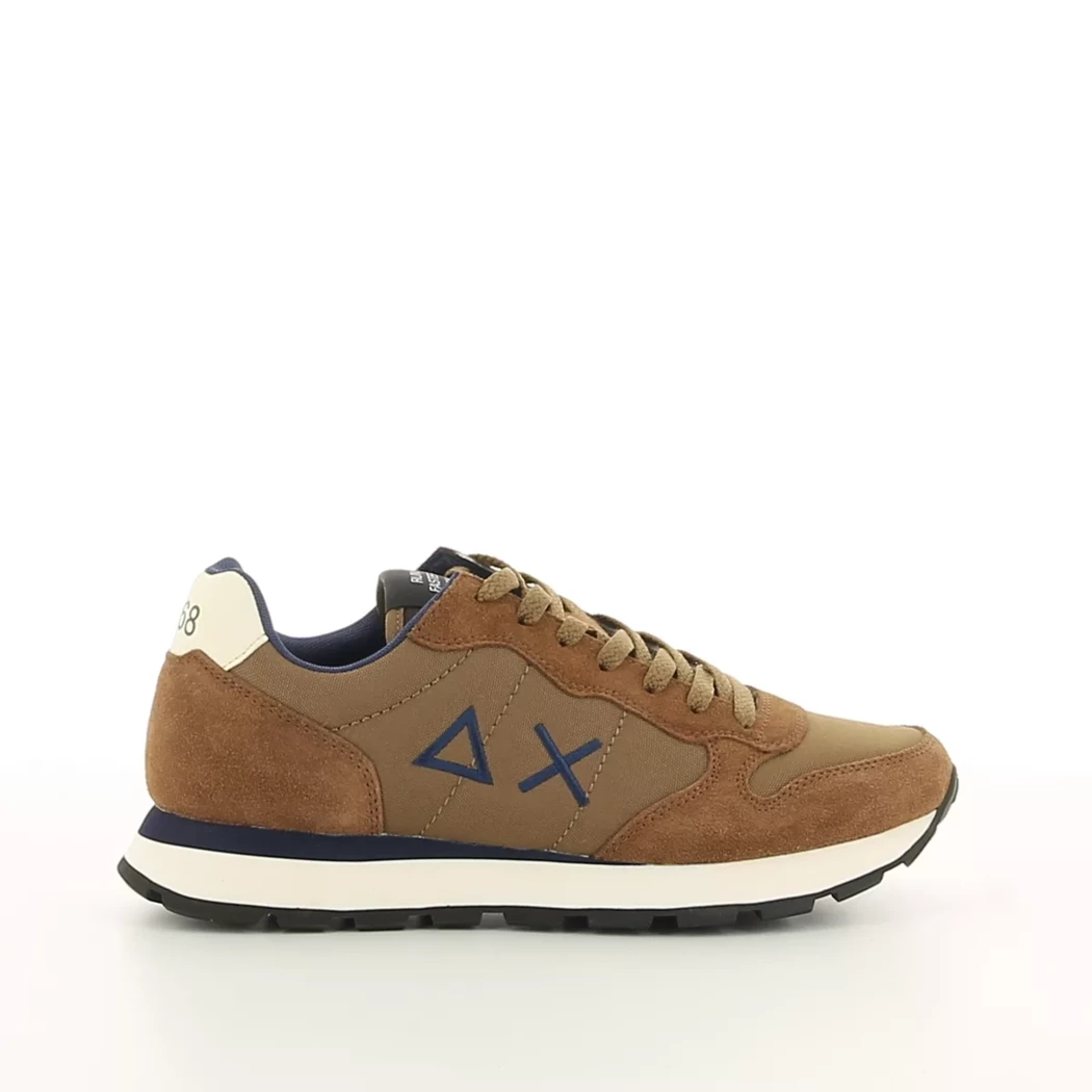 Image (2) de la chaussures Sun68 - Baskets Cuir naturel / Cognac en Textile