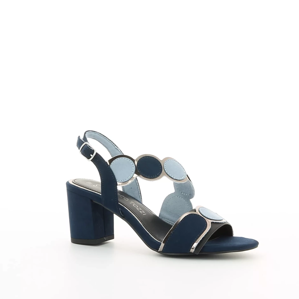 Image (1) de la chaussures Marco Tozzi - Sandales et Nu-Pieds Bleu en Cuir synthétique