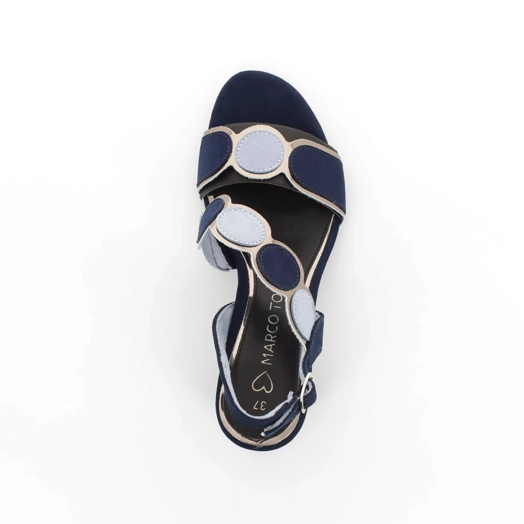 Image (6) de la chaussures Marco Tozzi - Sandales et Nu-Pieds Bleu en Cuir synthétique