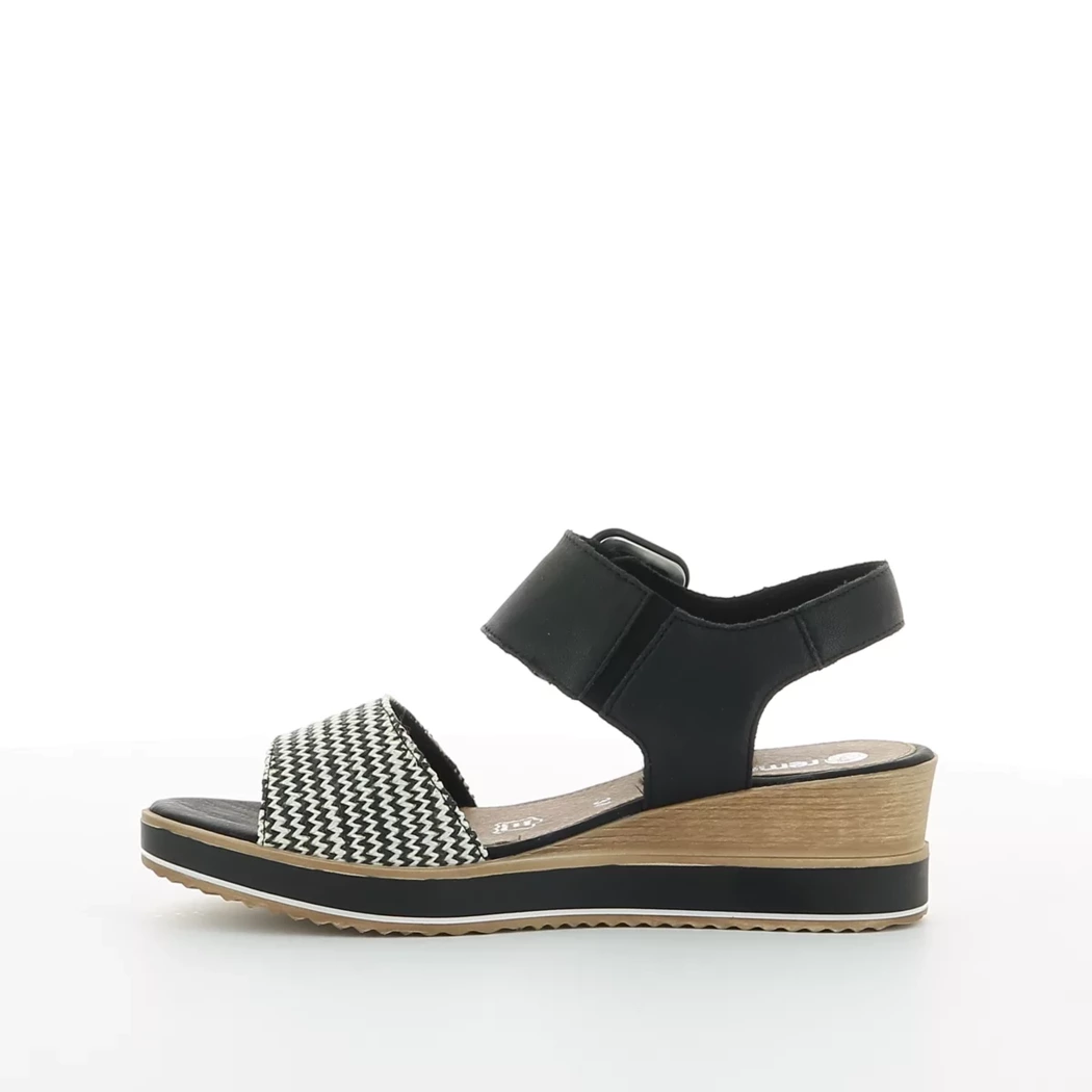 Image (4) de la chaussures Remonte - Sandales et Nu-Pieds Noir en Cuir