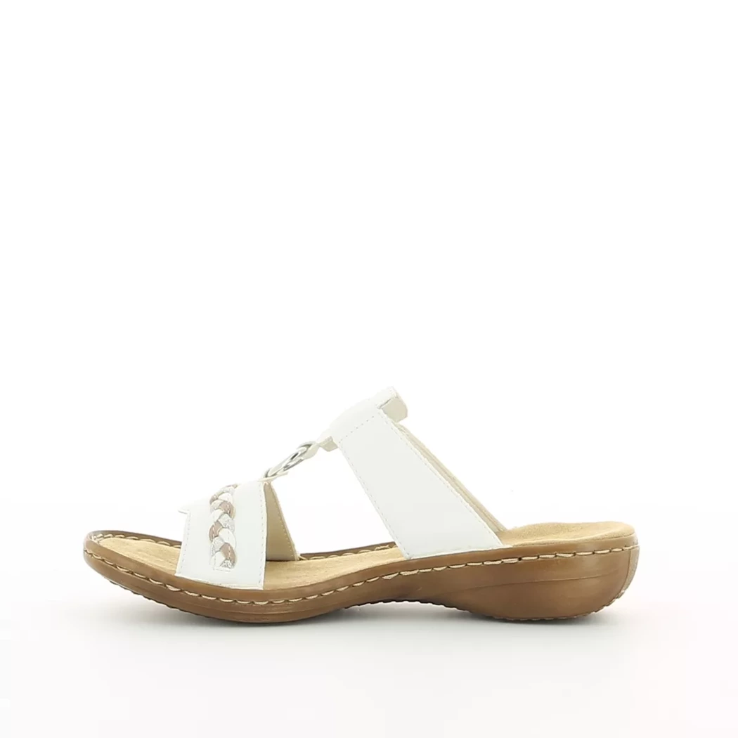 Image (4) de la chaussures Rieker - Mules et Sabots Blanc en Cuir