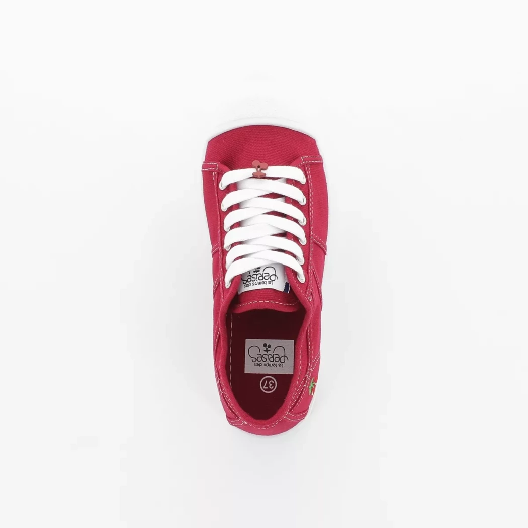 Image (6) de la chaussures Le Temps des Cerises - Baskets Rouge en Textile