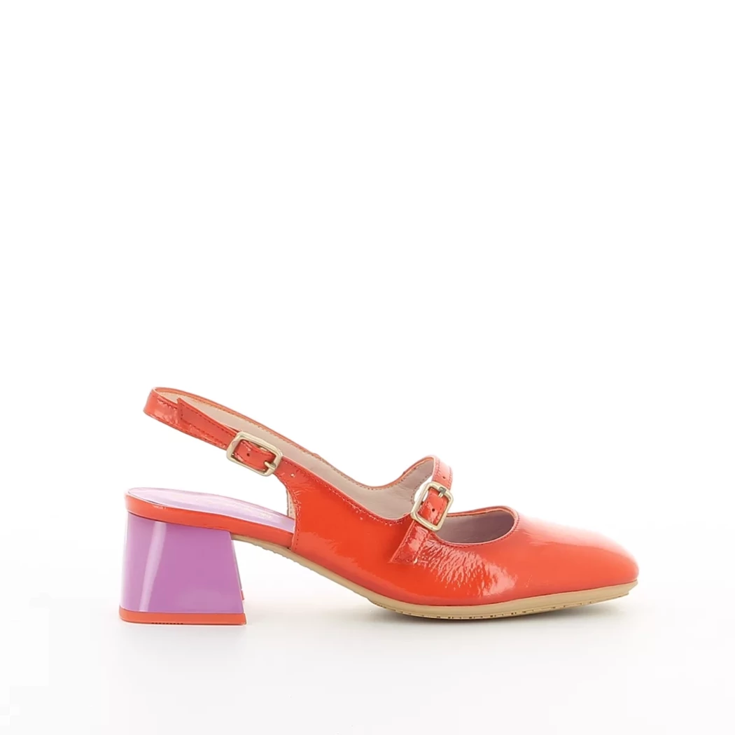 Image (2) de la chaussures Hispanitas - Escarpins Rouge en Cuir vernis