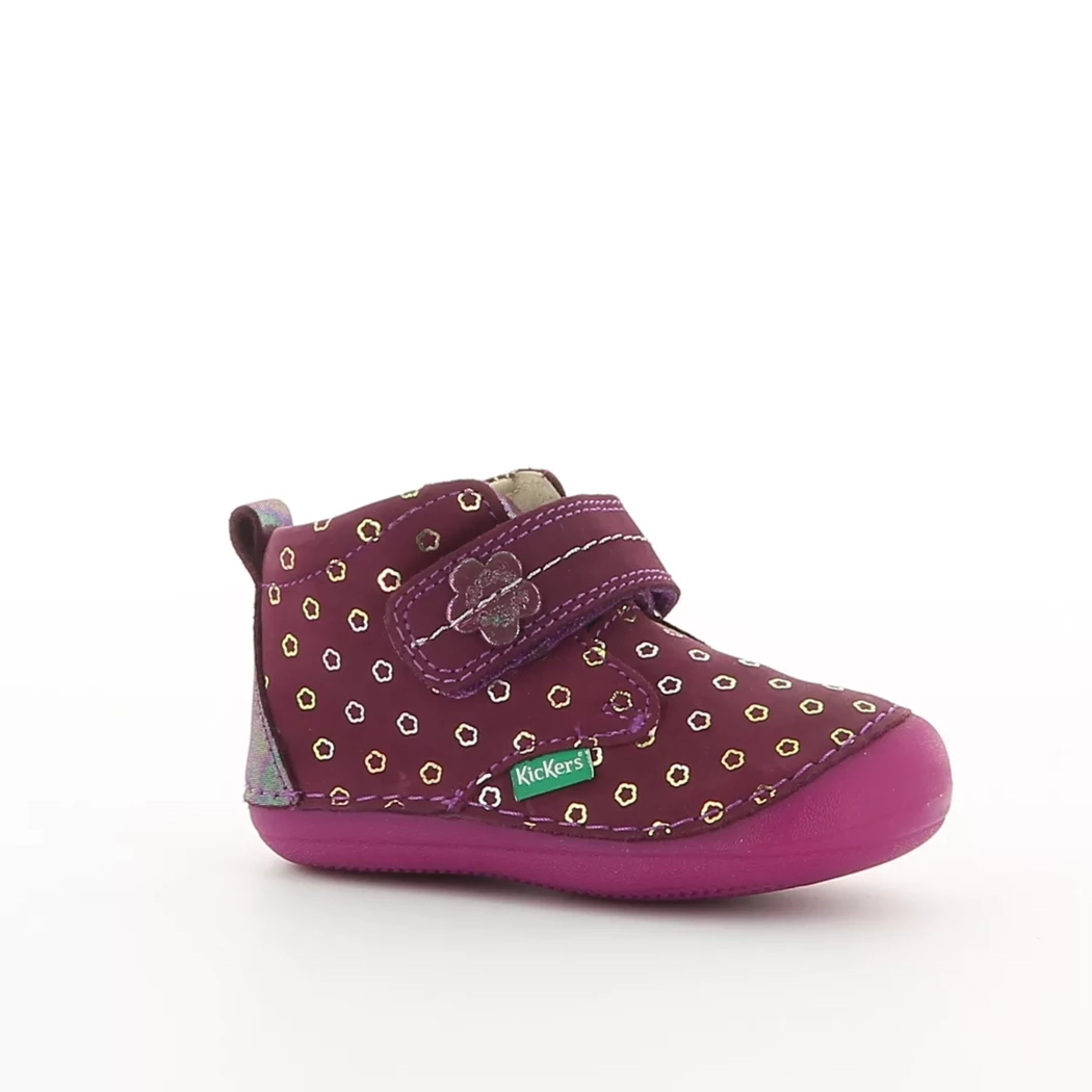 Image (1) de la chaussures Kickers - Bottines Bordeaux en Cuir nubuck