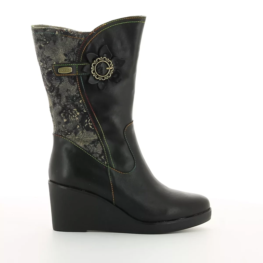 Image (2) de la chaussures Laura Vita - Boots Noir en Cuir et textile