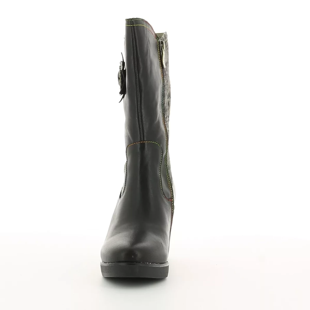 Image (5) de la chaussures Laura Vita - Boots Noir en Cuir et textile