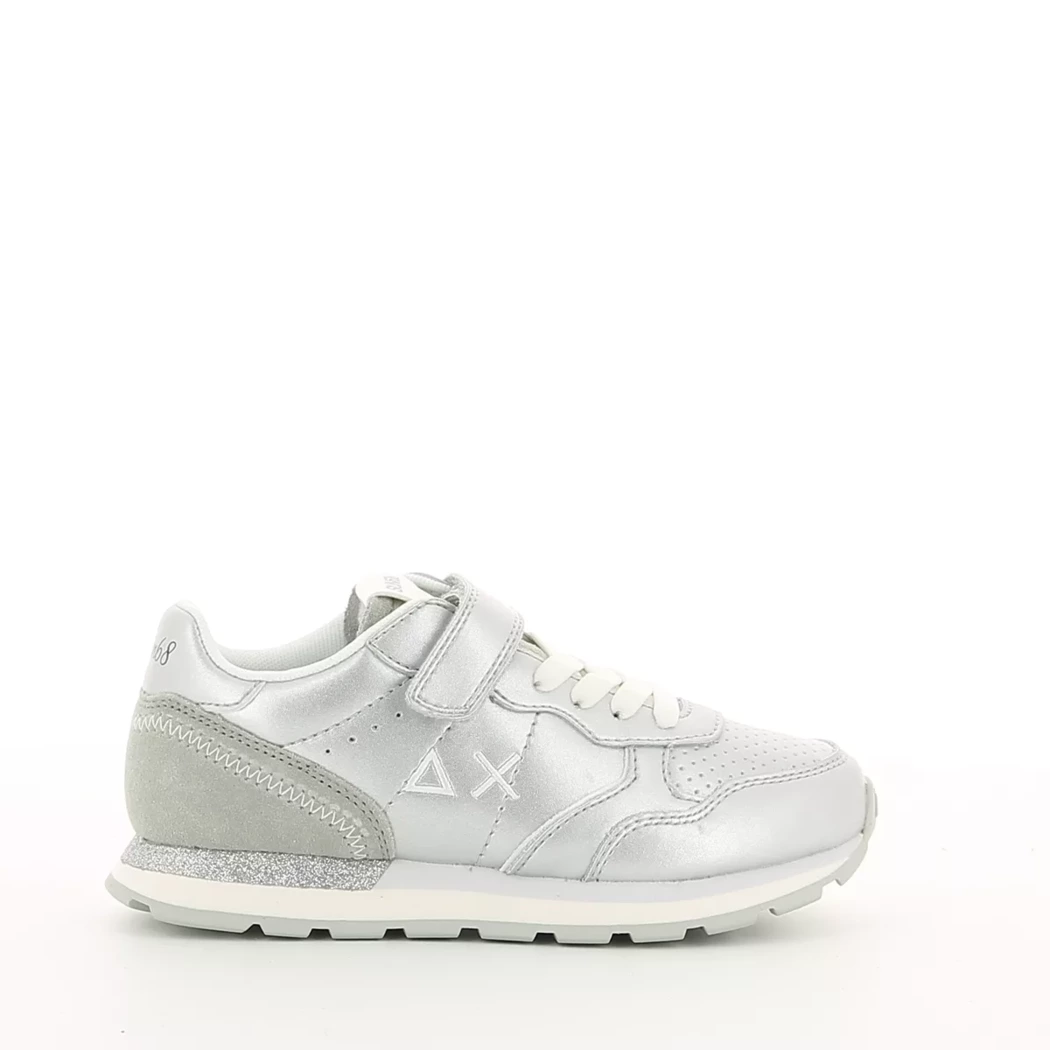 Image (2) de la chaussures Sun68 - Baskets Argent en Cuir