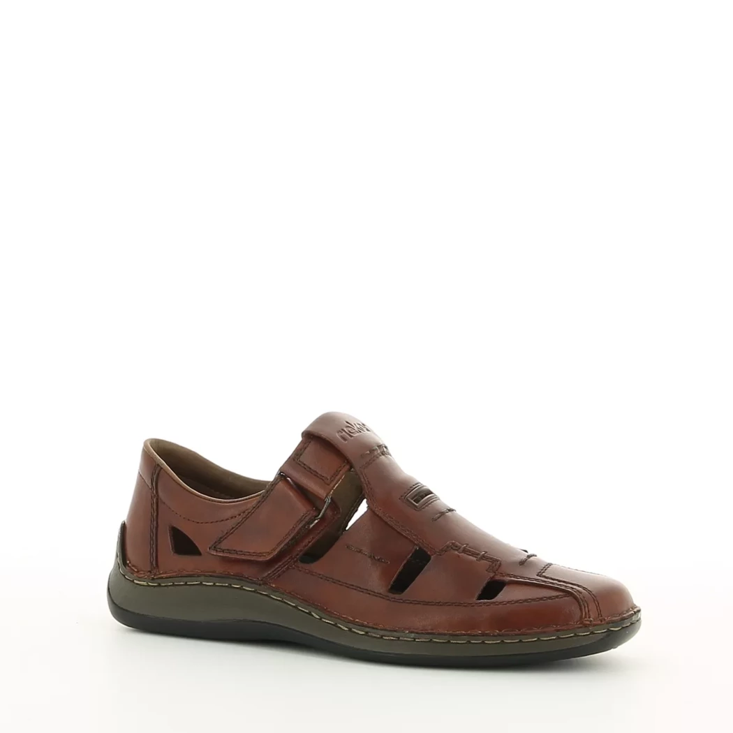 Image (1) de la chaussures Rieker - Sandales et Nu-Pieds Cuir naturel / Cognac en Cuir