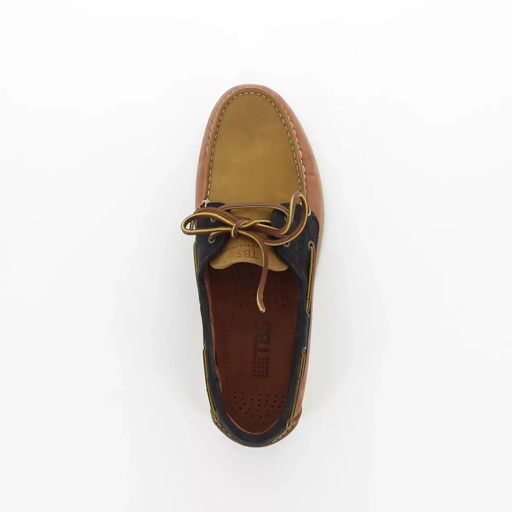 Image (6) de la chaussures Tbs - Chaussures bateau Orange en Cuir nubuck