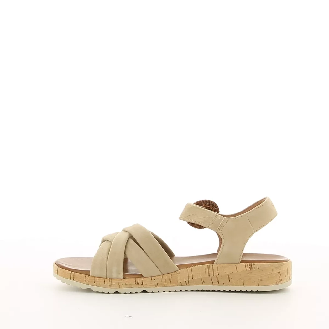 Image (4) de la chaussures Tamaris - Sandales et Nu-Pieds Taupe en Cuir nubuck