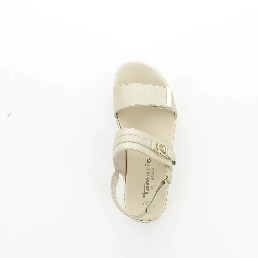Image (6) de la chaussures Tamaris - Sandales et Nu-Pieds Or / Bronze / Platine en Cuir nubuck