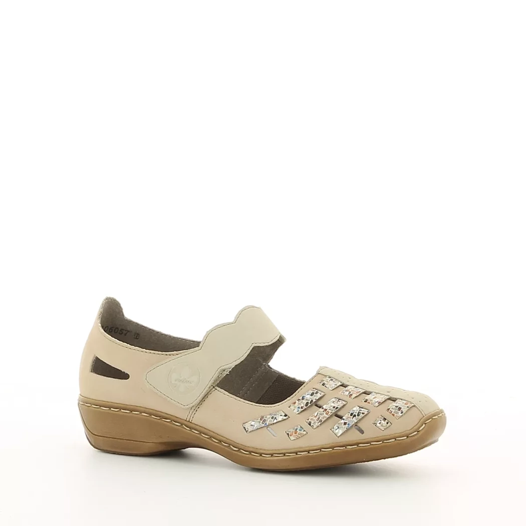 Image (1) de la chaussures Rieker - Ballerines Beige en Cuir nubuck