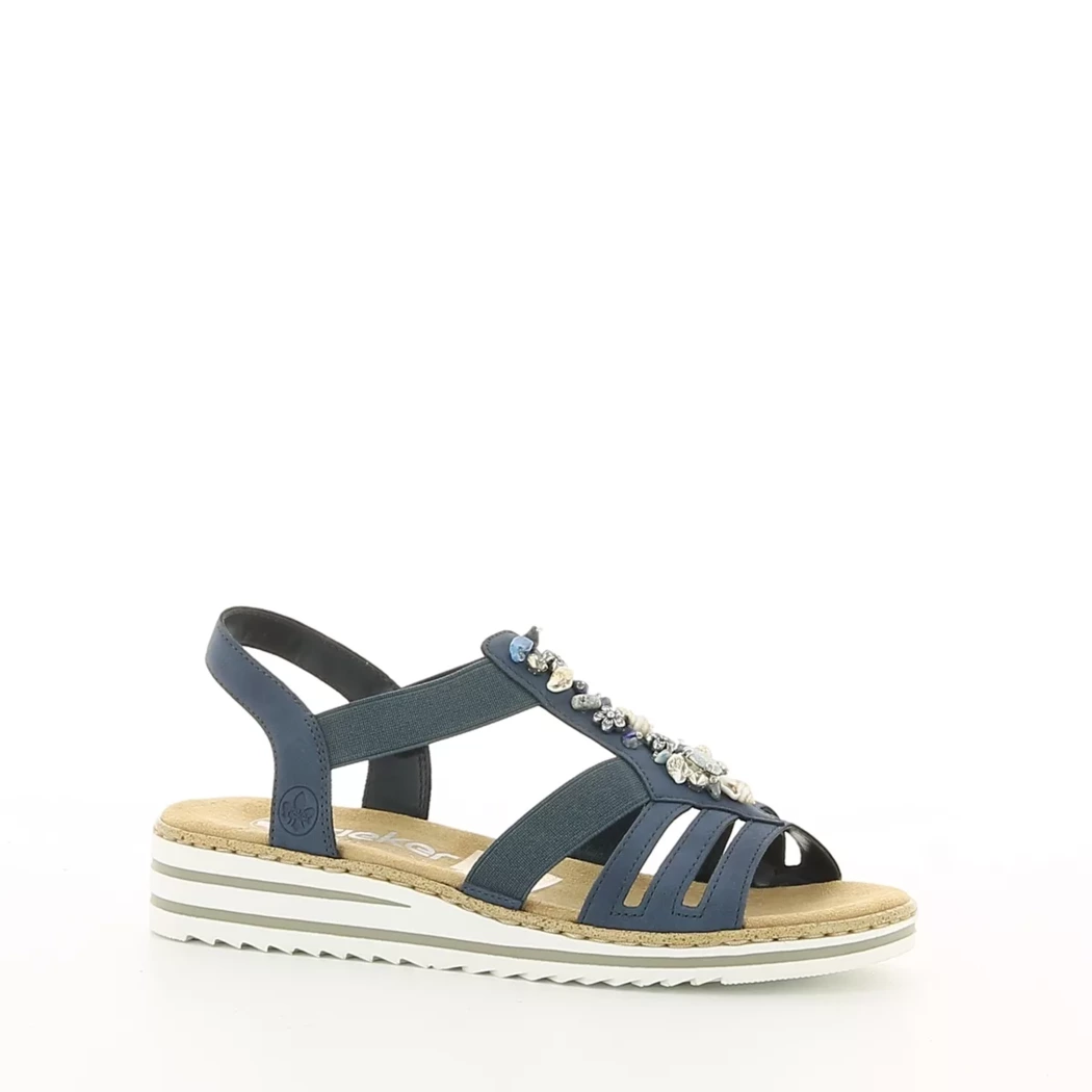 Image (1) de la chaussures Rieker - Sandales et Nu-Pieds Bleu en Cuir synthétique