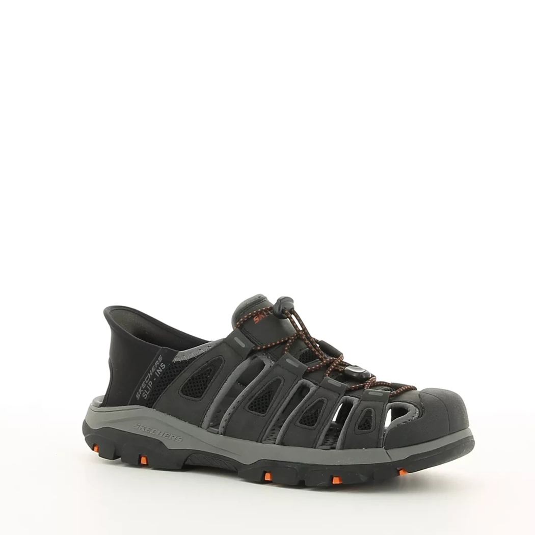 Image (1) de la chaussures Skechers - Sandales et Nu-Pieds Noir en Cuir synthétique