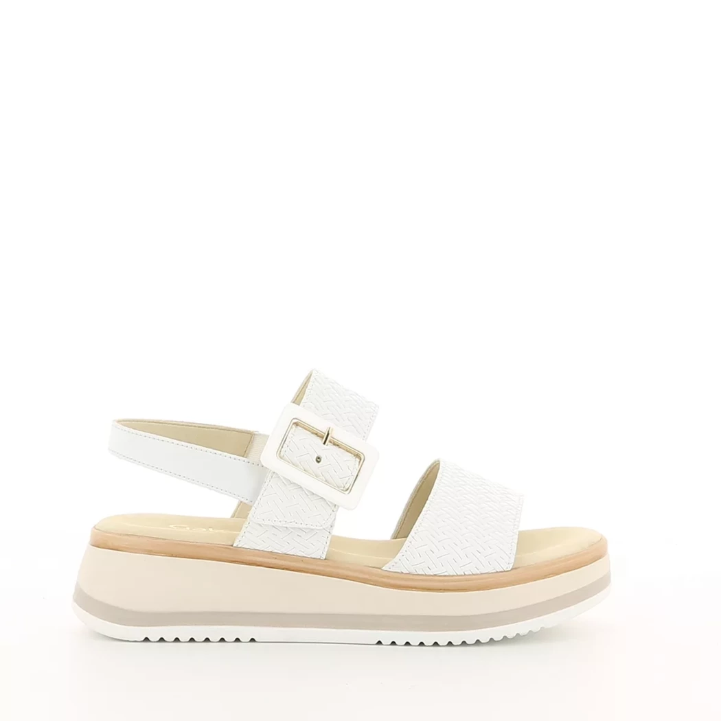 Image (2) de la chaussures Gabor - Sandales et Nu-Pieds Blanc en Cuir