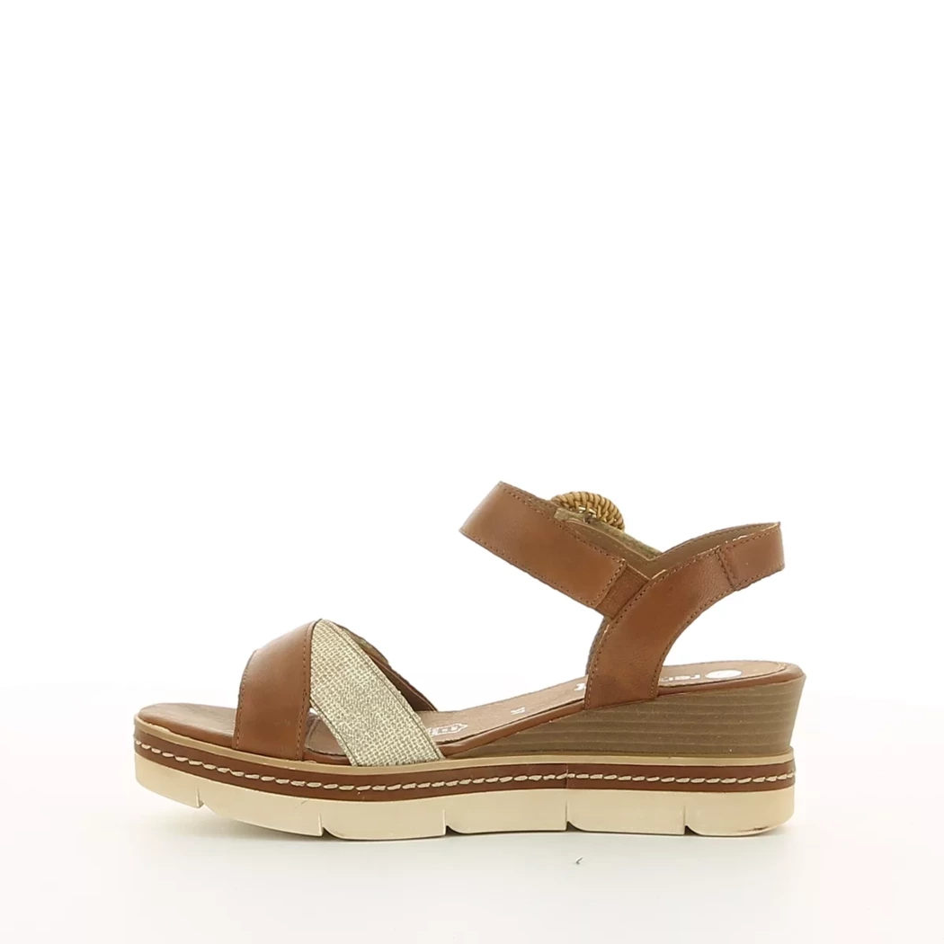 Image (4) de la chaussures Remonte - Sandales et Nu-Pieds Cuir naturel / Cognac en Cuir
