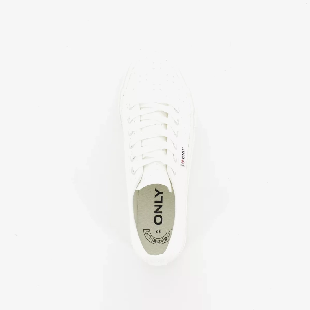 Image (6) de la chaussures Only - Baskets Blanc en Textile