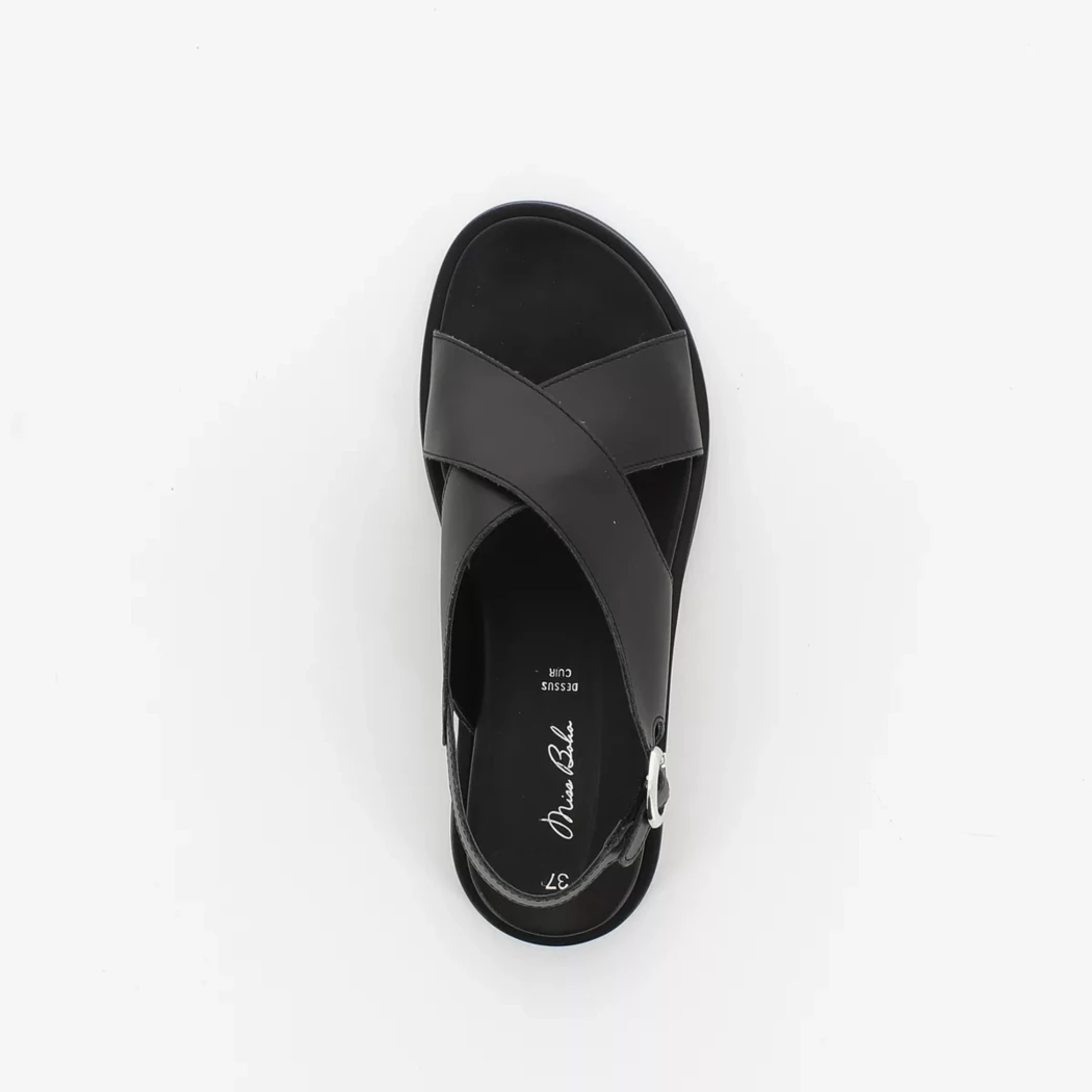 Image (6) de la chaussures Miss Boho - Sandales et Nu-Pieds Noir en Cuir