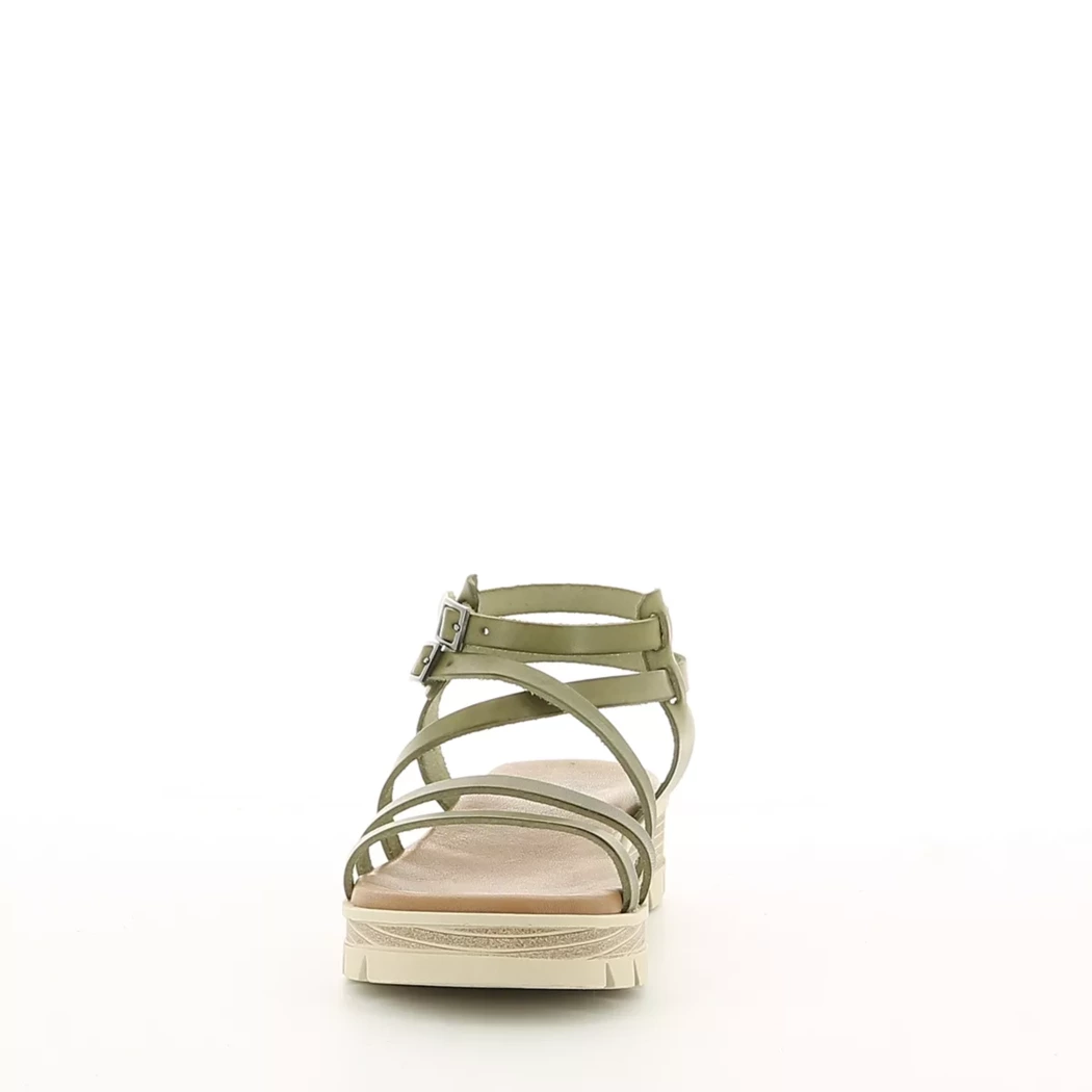 Image (5) de la chaussures Soleil - Sandales et Nu-Pieds Vert en Cuir