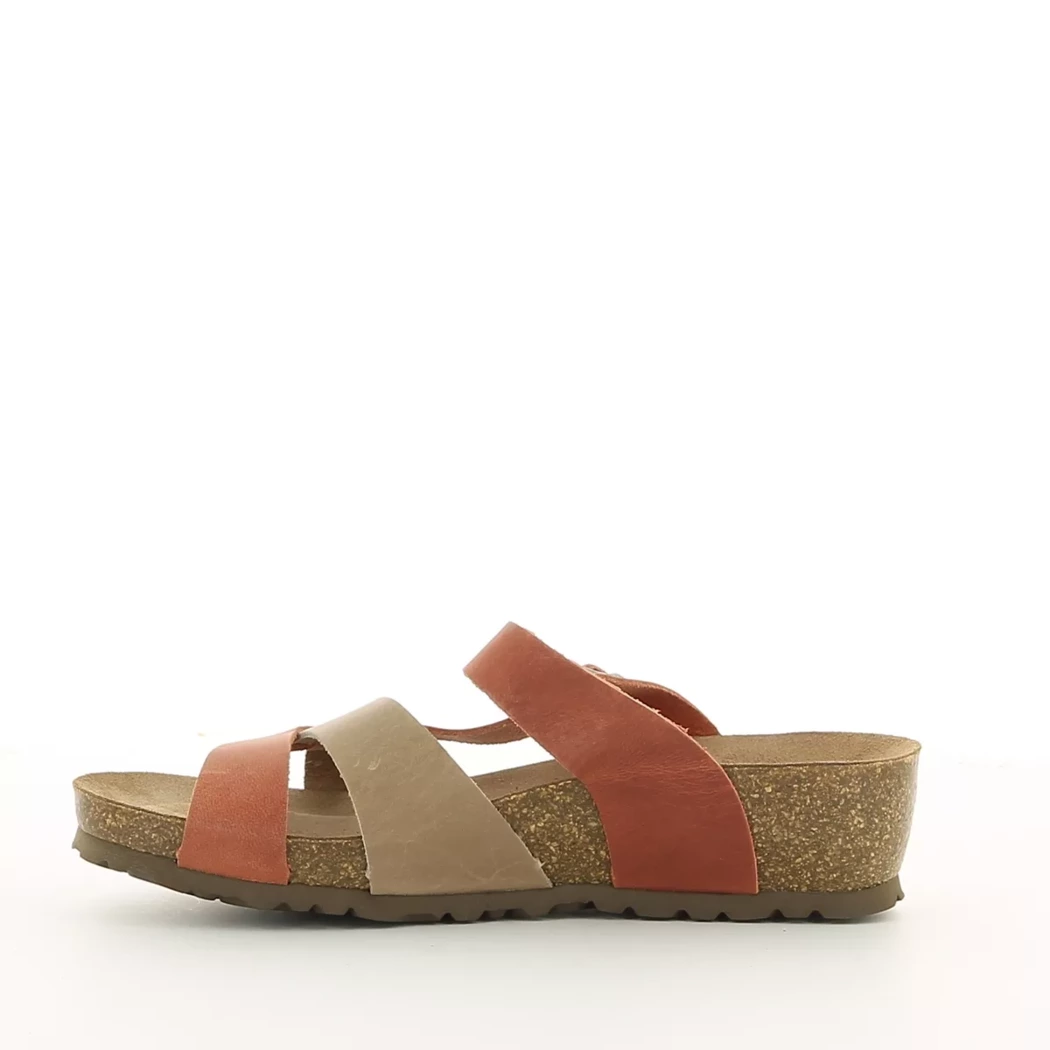 Image (4) de la chaussures Inter Bios - Mules et Sabots Rose en Cuir