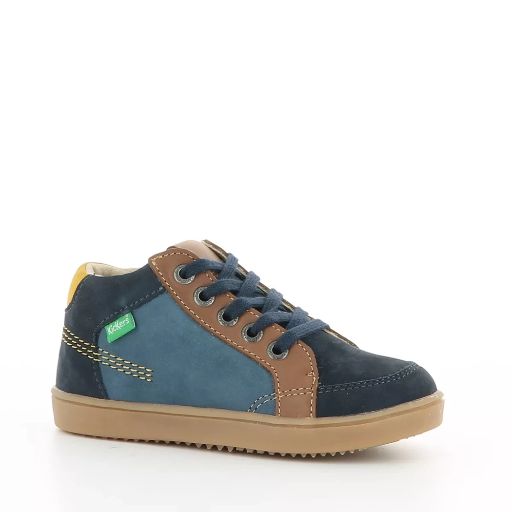 Image (1) de la chaussures Kickers - Bottines Bleu en Cuir nubuck
