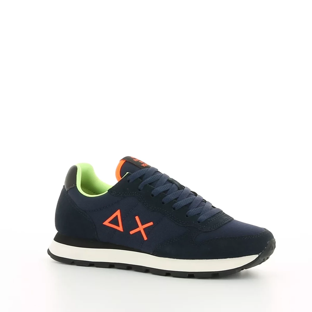 Image (1) de la chaussures Sun68 - Baskets Bleu en Cuir nubuck