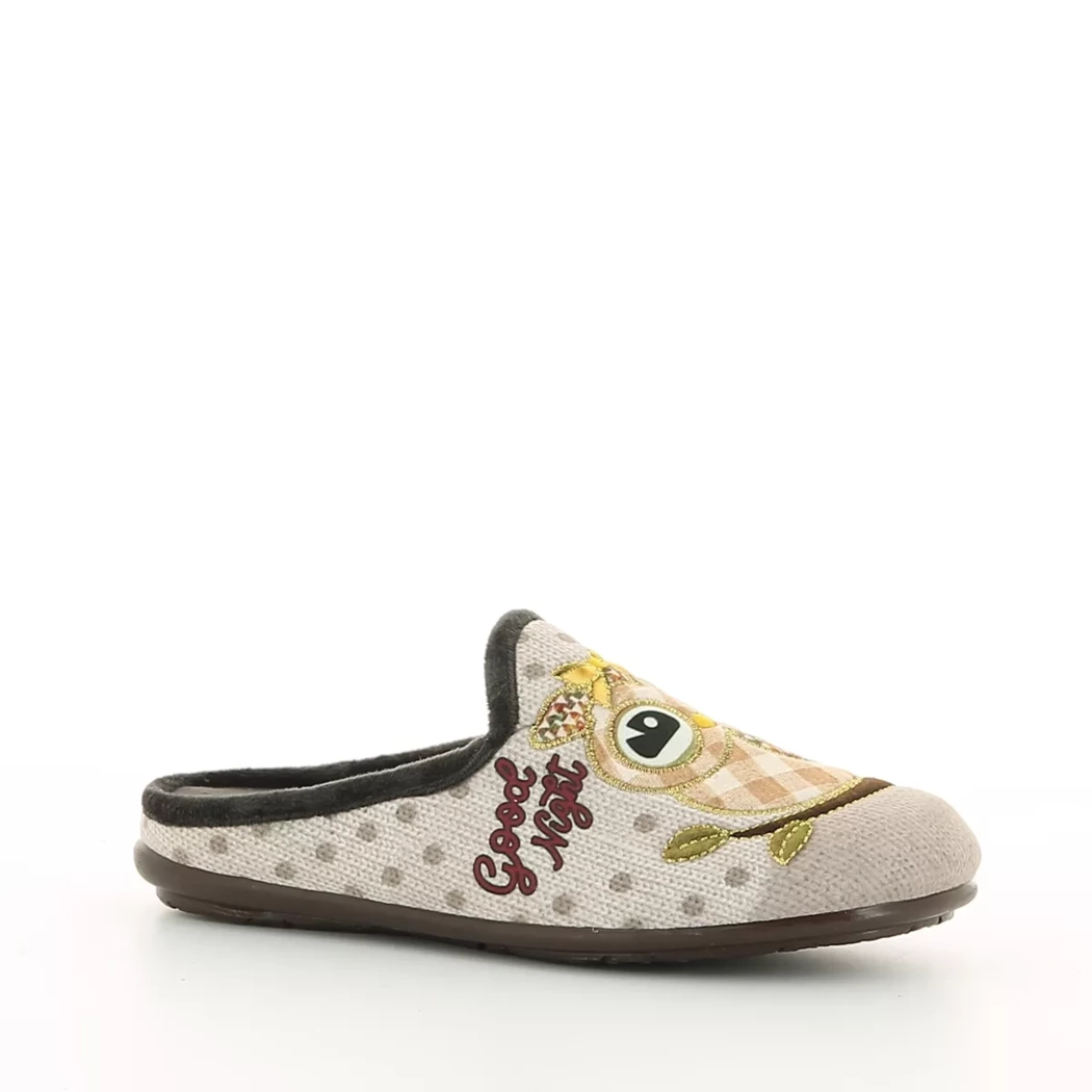 Image (1) de la chaussures OUF!... - Pantoufles et Chaussons Taupe en Textile