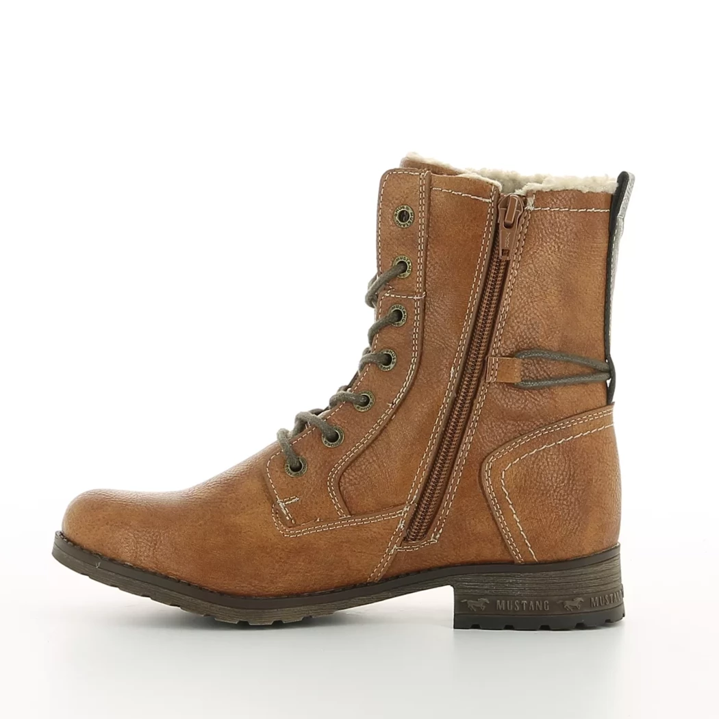 Image (4) de la chaussures Mustang - Bottines Cuir naturel / Cognac en Cuir synthétique
