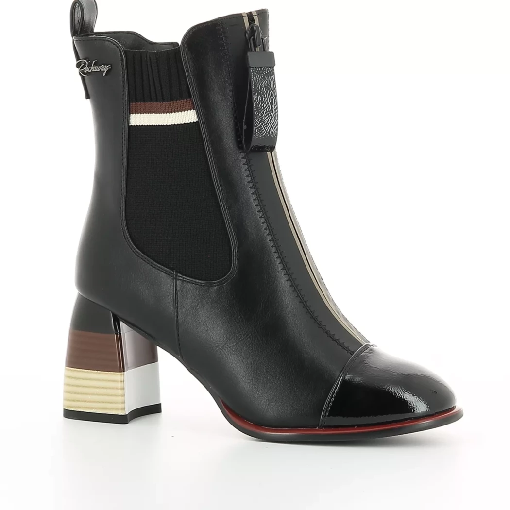 Image (1) de la chaussures Rock Away - Boots Noir en Cuir synthétique