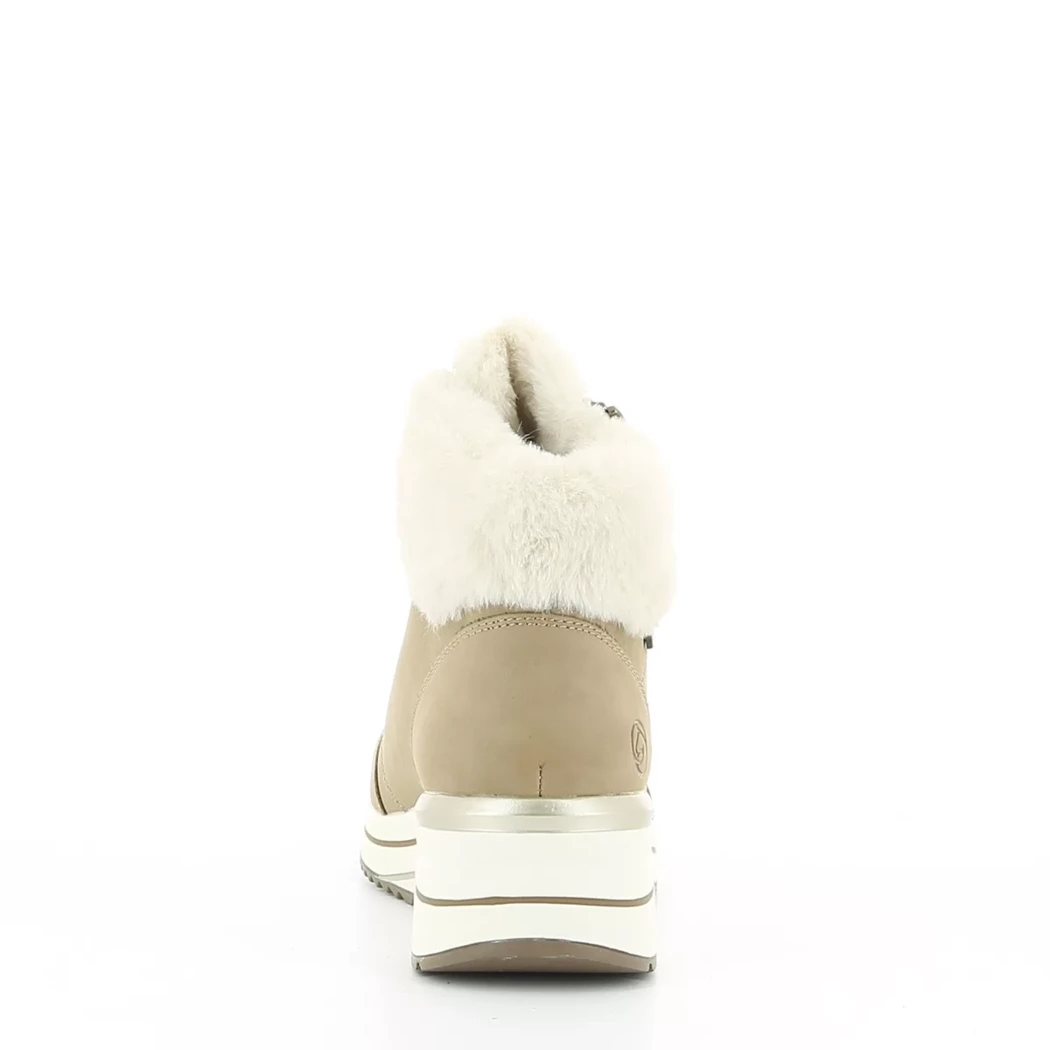 Image (3) de la chaussures Remonte - Bottines Taupe en Cuir nubuck