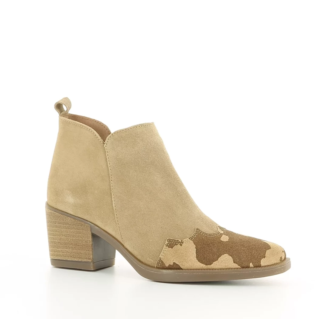 Image (1) de la chaussures Free Monday - Boots Beige en Cuir nubuck